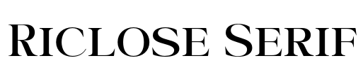 Riclose Serif Font Image