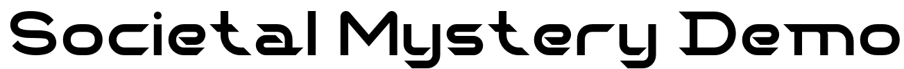Societal Mystery Demo Font Image