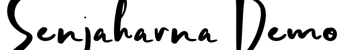 Senjaharna Demo Font Image