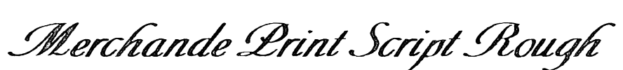Merchande Print Script Rough Font Image