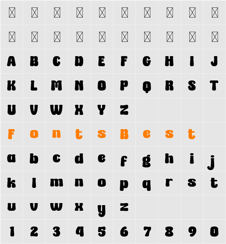 Flogie Character Map