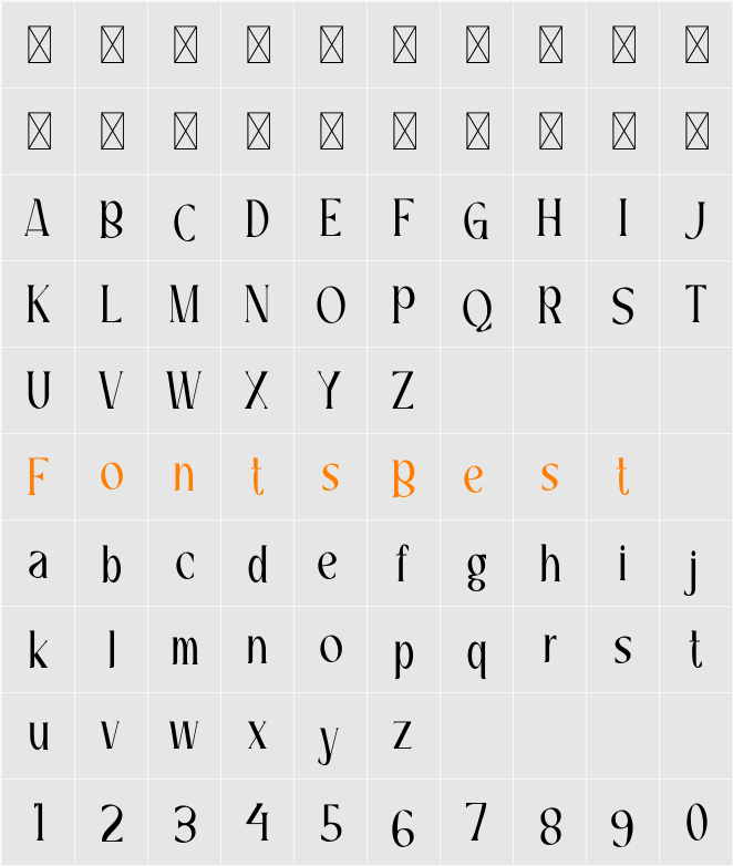 Beathani Character Map