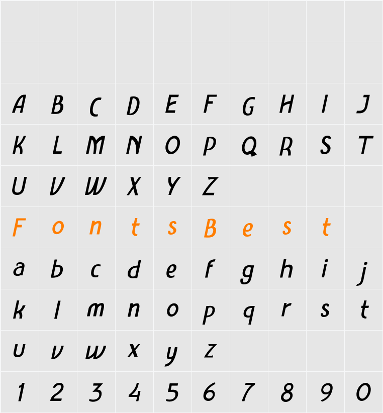 Amro Sans Character Map