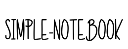 Simple-Notebook Font Image
