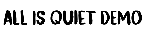 All Is Quiet DEMO Font Image