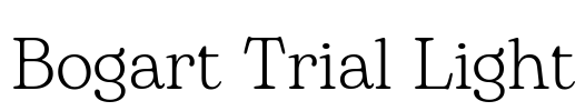 Bogart Trial Light Font Image