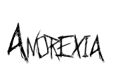Anorexia  Font Image
