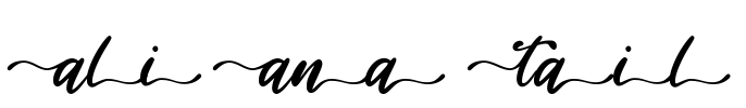 Ali Ana Tail Font Image