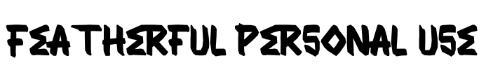 Featherful Personal Use Font Image