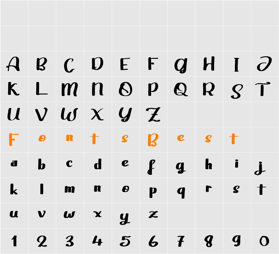 Hinadati Character Map