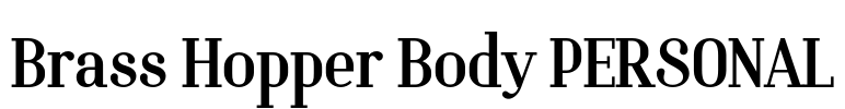 Brass Hopper Body PERSONAL Font Image