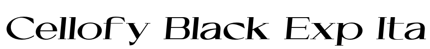 Cellofy Black Exp Ita Font Image