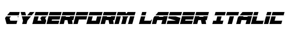 Cyberform Laser Italic Font Image