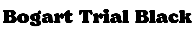 Bogart Trial Black Font Image