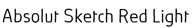 Absolut Sketch Red Light Font Image