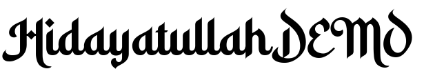 Hidayatullah DEMO Font Image
