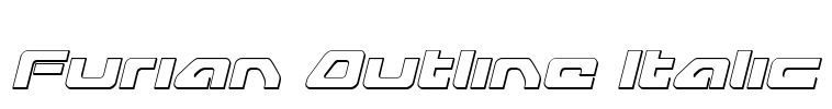 Furian Outline Italic Font Image