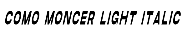 Como Moncer Light Italic Font Image