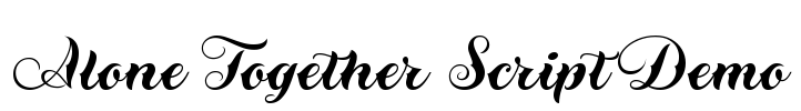 Alone Together Script Demo Font Image