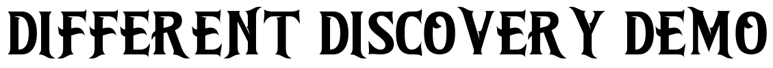 Different Discovery Demo Font Image