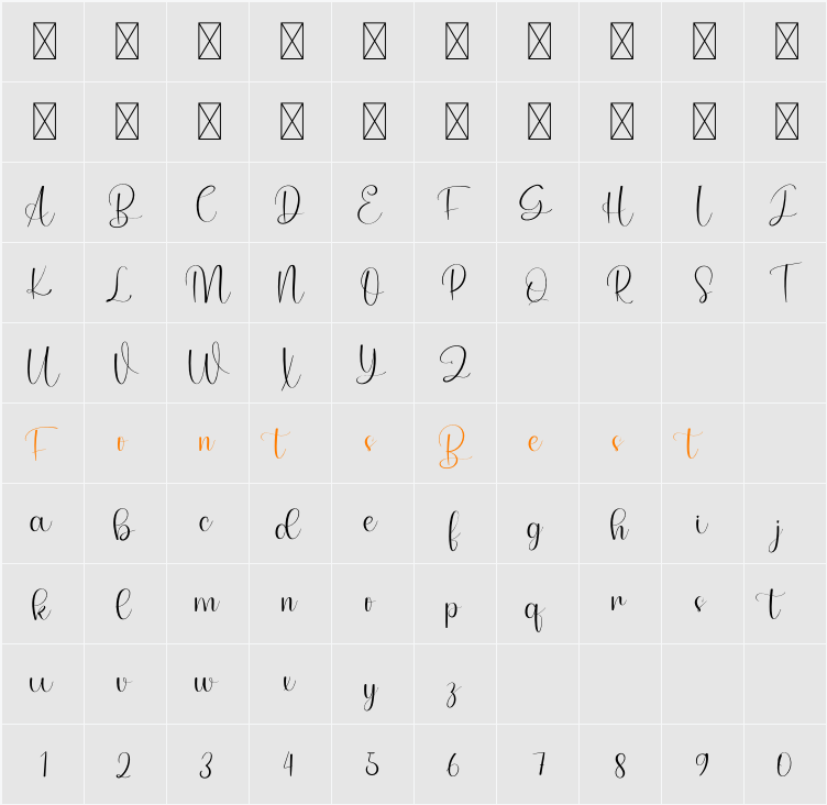 Slide Character Map