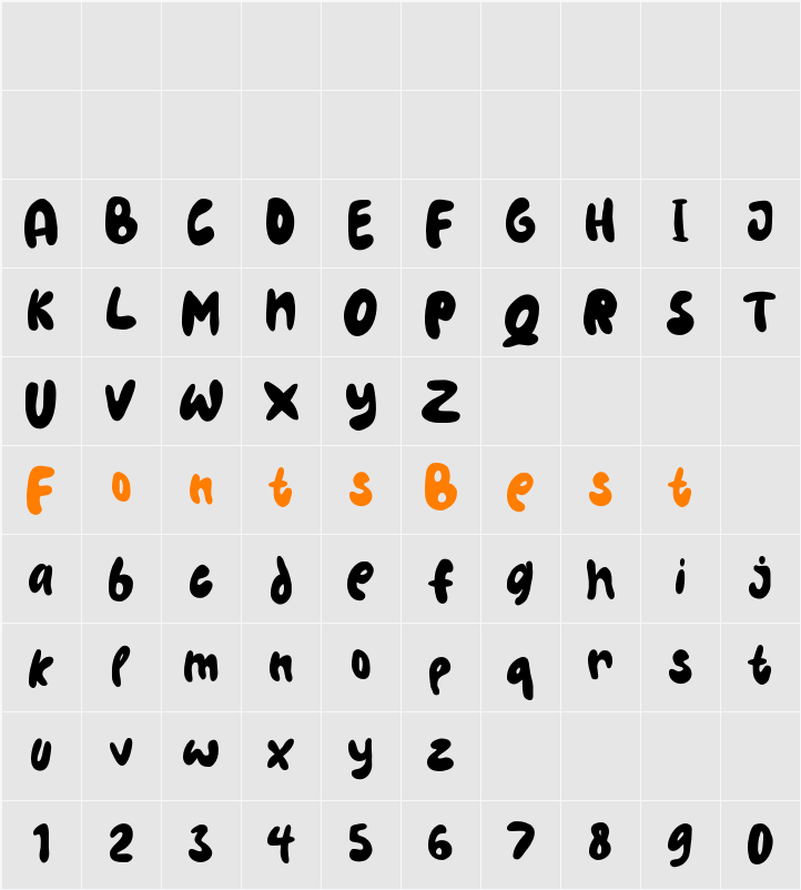 The Scratches Character Map