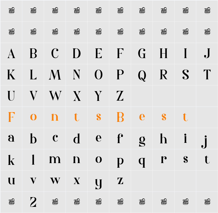 NOLATEN Trial Regular Character Map