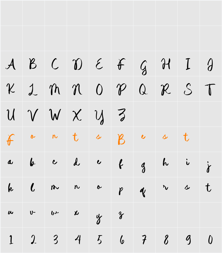 Fortune Taylor Character Map
