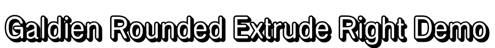 Galdien Rounded Extrude Right Demo Font Image