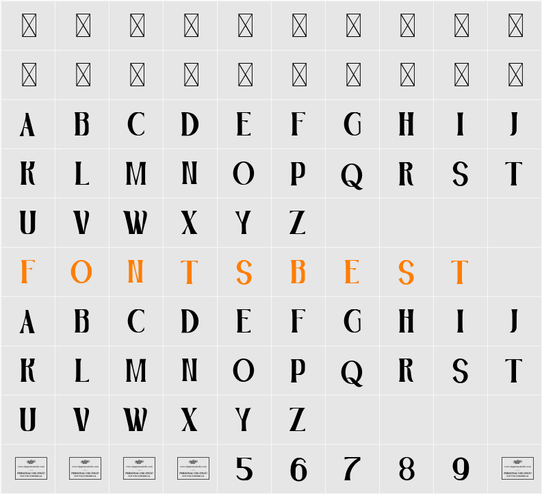 Roseate Free Character Map