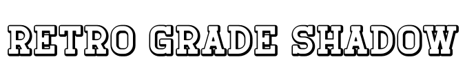 Retro Grade Shadow Font Image