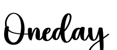 Oneday Font Image