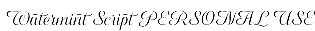 Watermint Script PERSONAL USE Font Image