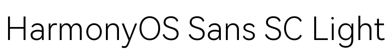 HarmonyOS Sans SC Light Font Image