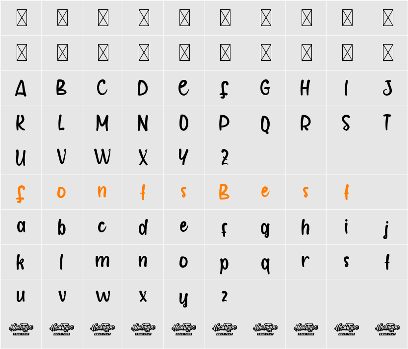 MochaCakeDemo Character Map