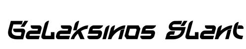 Galaksinos Slant Font Image