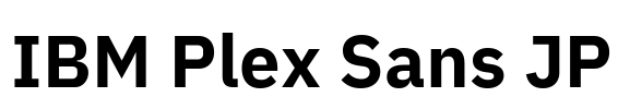 IBM Plex Sans JP Font Image