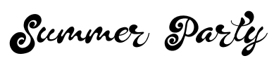 Summer Party Font Image