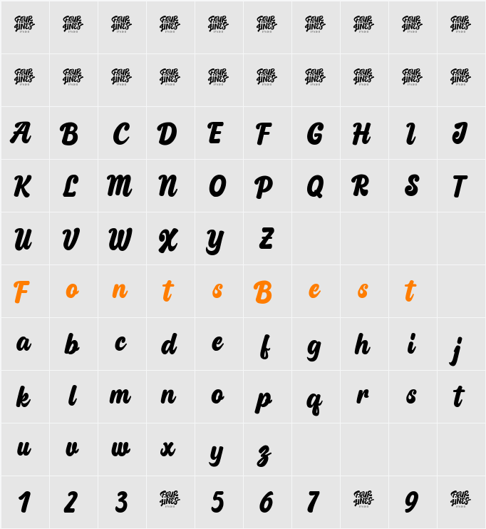 Quirk Chick Character Map