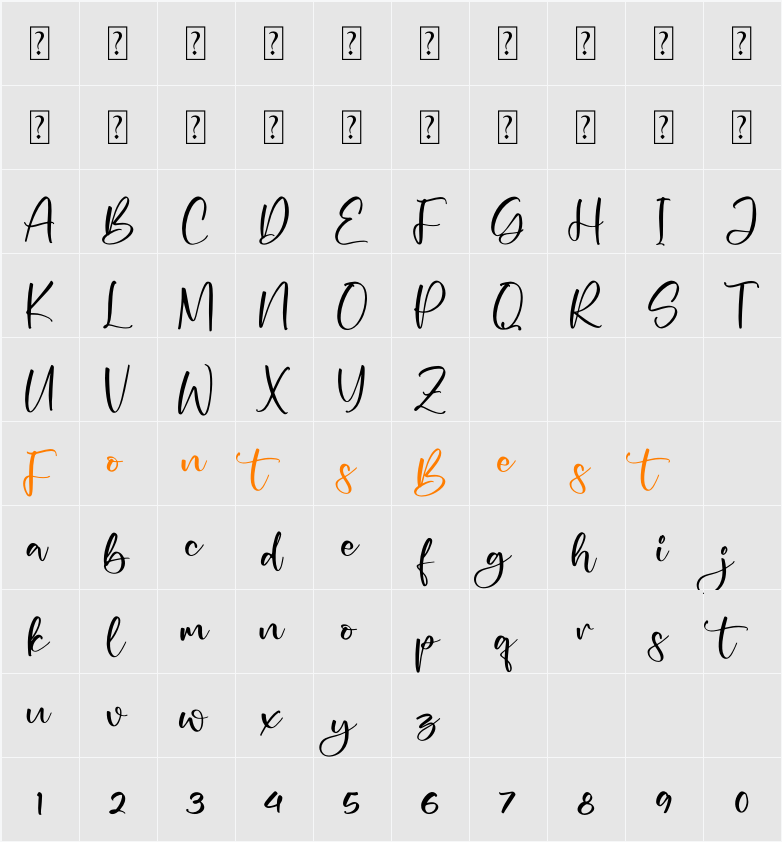 Airnon Character Map