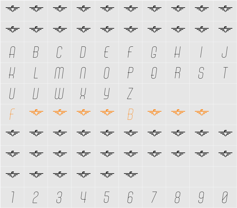 Air Americana DEMO Character Map