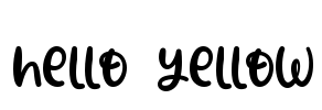 Hello Yellow Font Image