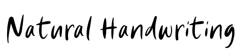 Natural Handwriting Font Image