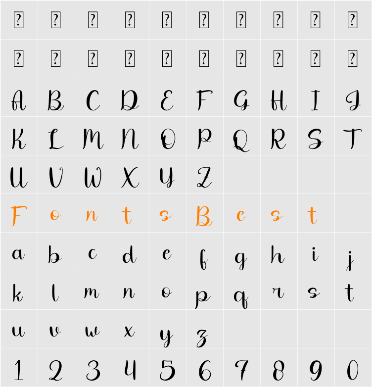 Cafenty Character Map