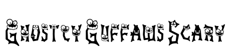 Ghostly Guffaws Scary Font Image