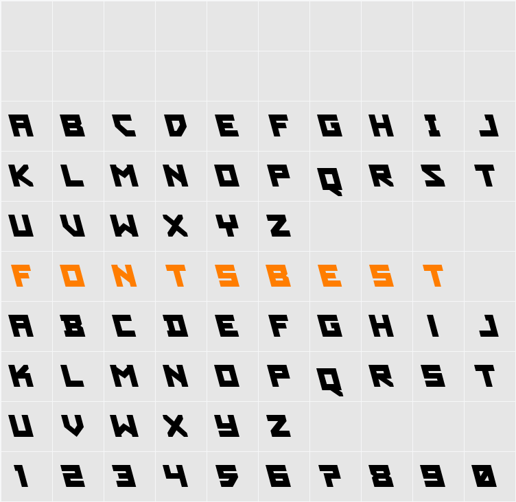 Hibernal Sentry Super-Leftalic Character Map