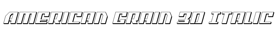 American Grain 3D Italic
