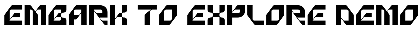 Embark To Explore Demo Font Image