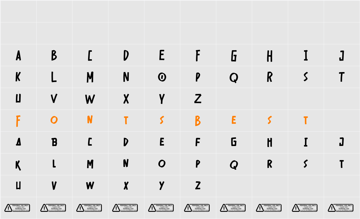 Gearblock PERSONAL USE ONLY! Character Map