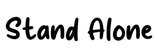Stand Alone Font Image